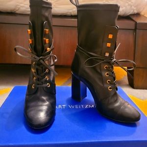Stuart Weitzman Veruca lace up booties